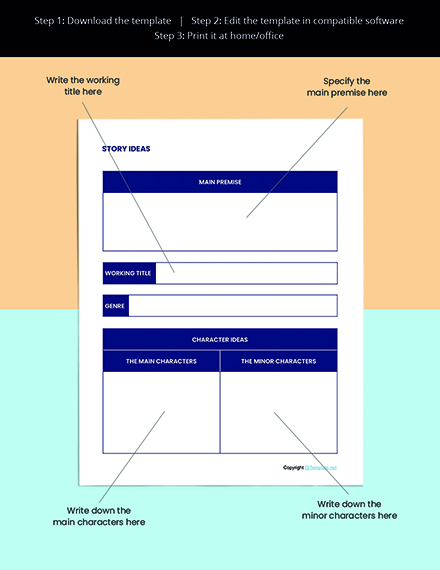 Free Editable Story Planner Template - Word, Apple Pages | Template.net