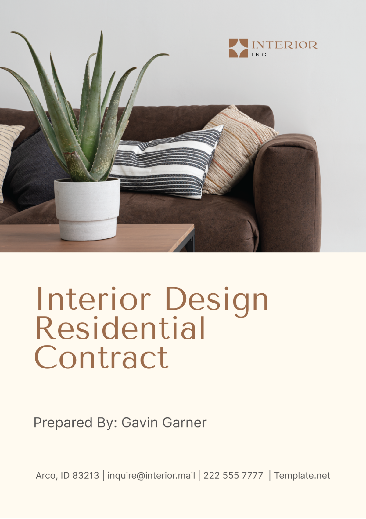 Interior Design Residential Contract Template - Edit Online & Download