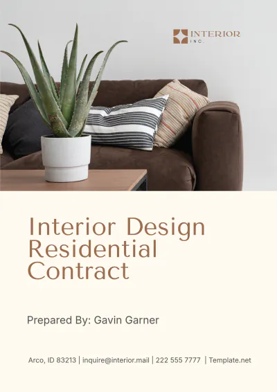 Free Interior Design Residential Contract Template to Edit Online