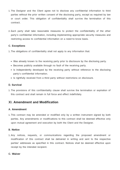 Free Interior Design Residential Contract Template to Edit Online