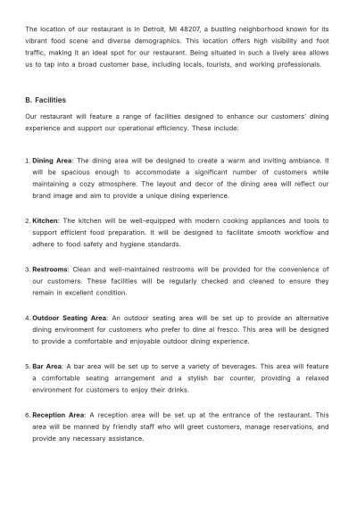 Free Restaurant Implementation Plan Template to Edit Online