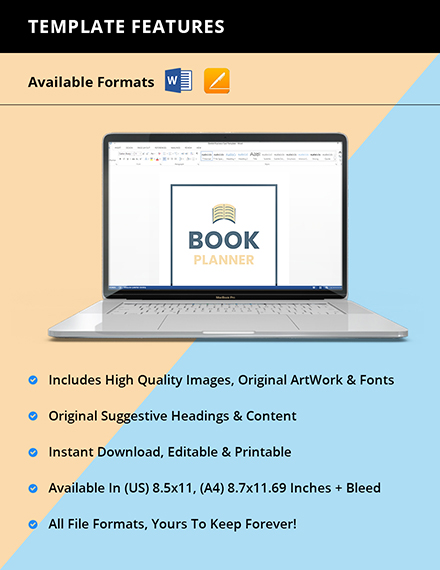 Editable Book Planner Template Instruction