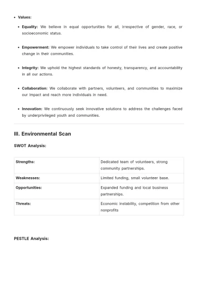 Free Strategic Plan Template For Nonprofits to Edit Online