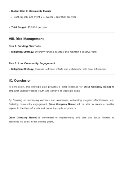 Free Strategic Plan Template For Nonprofits to Edit Online