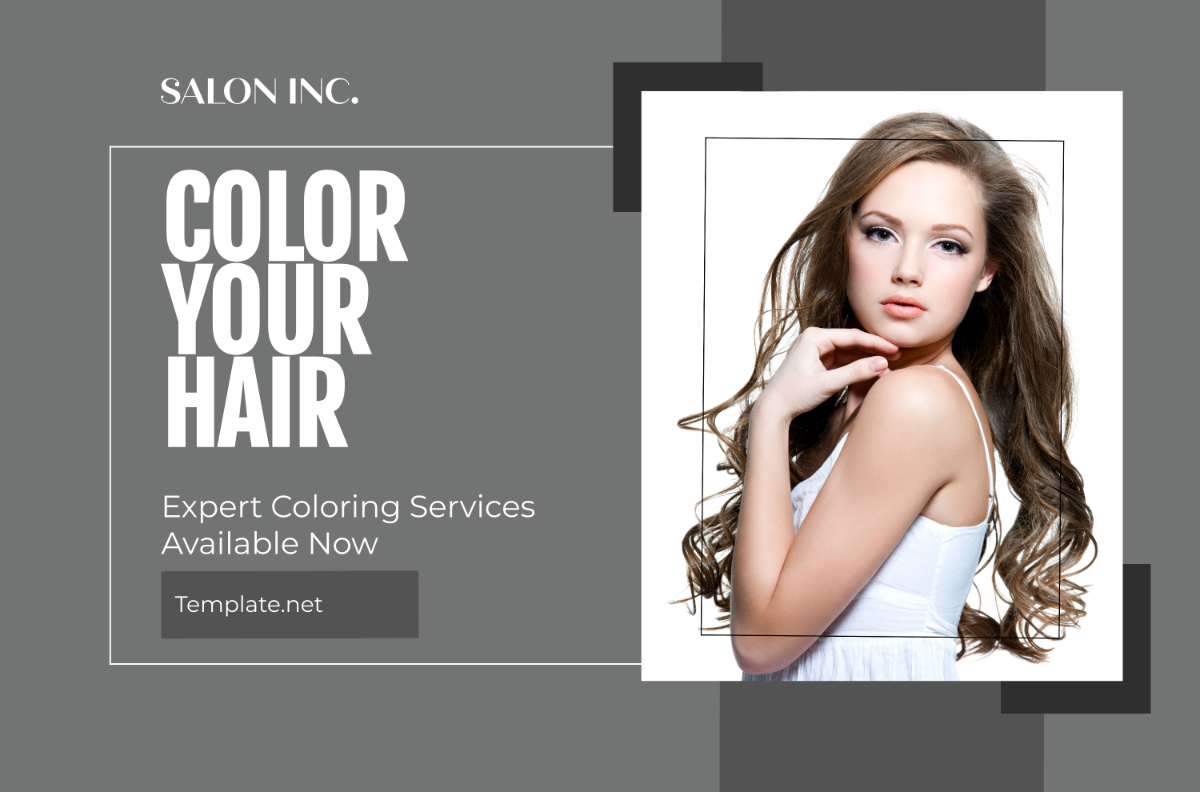 Free Salon Hair Stylist Color Services Banner Template