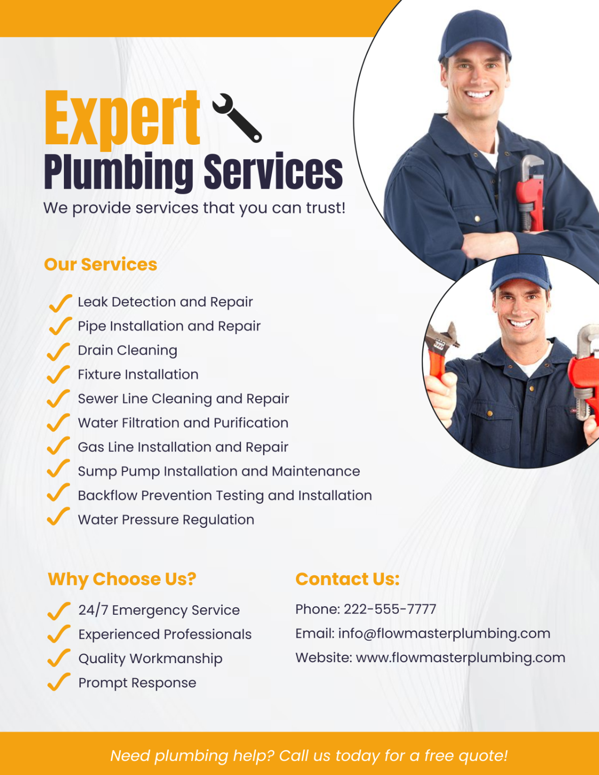 Plumbing Services Flyer
