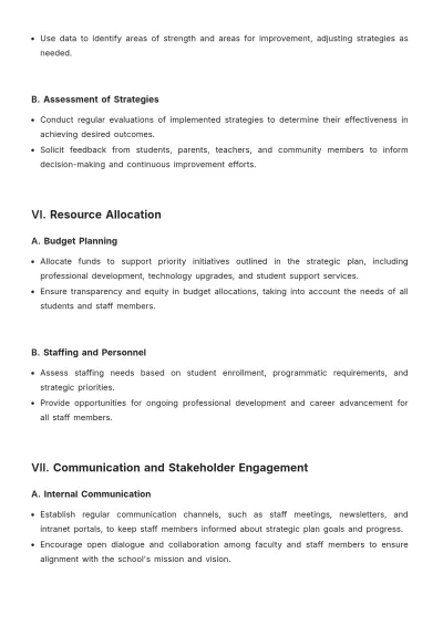 Free School Strategic Plan Template to Edit Online