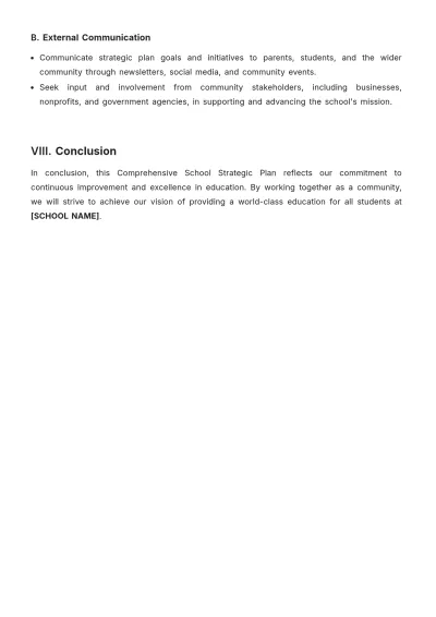 Free School Strategic Plan Template to Edit Online