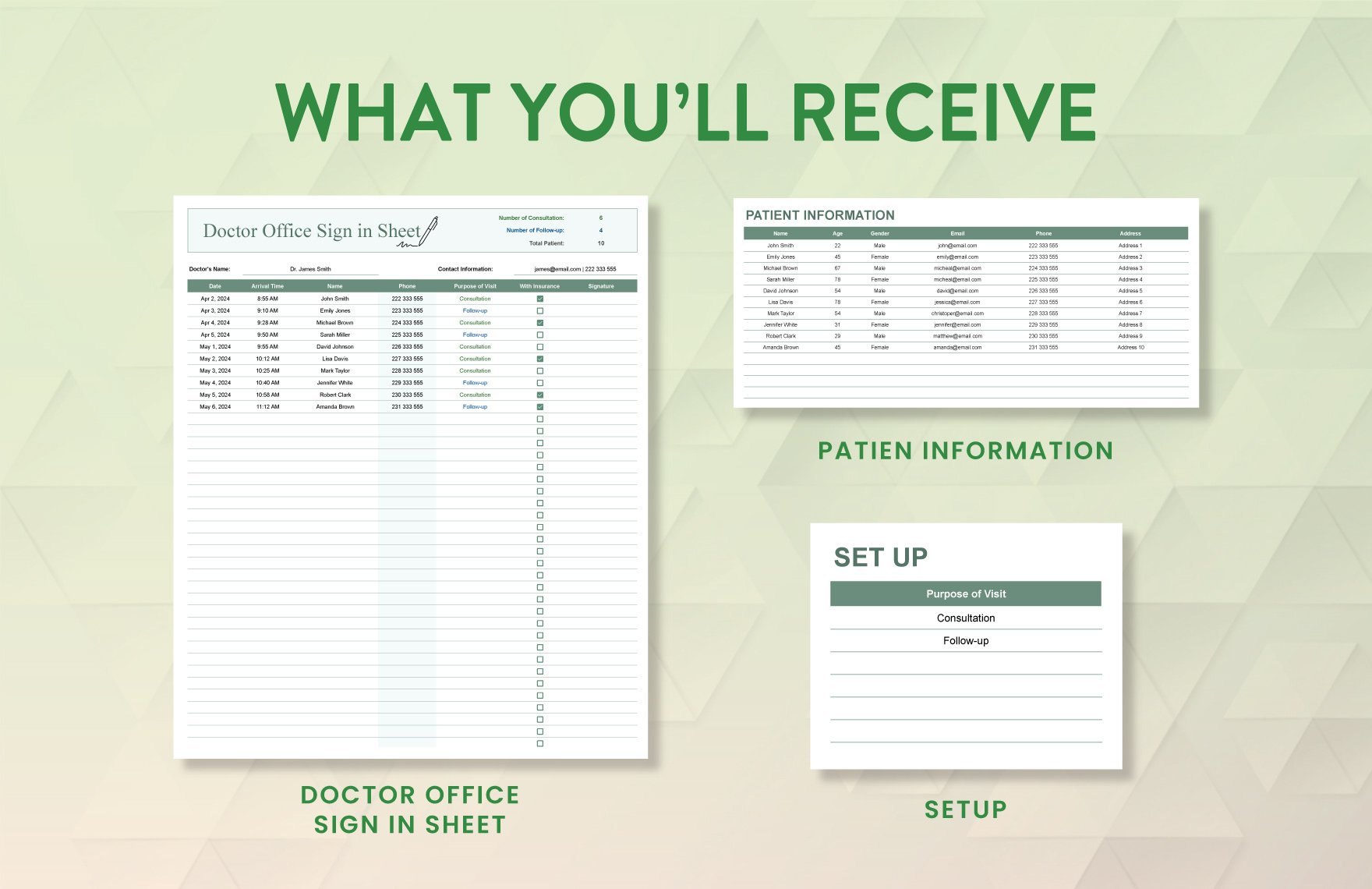 Doctor Office Sign in Sheet Template