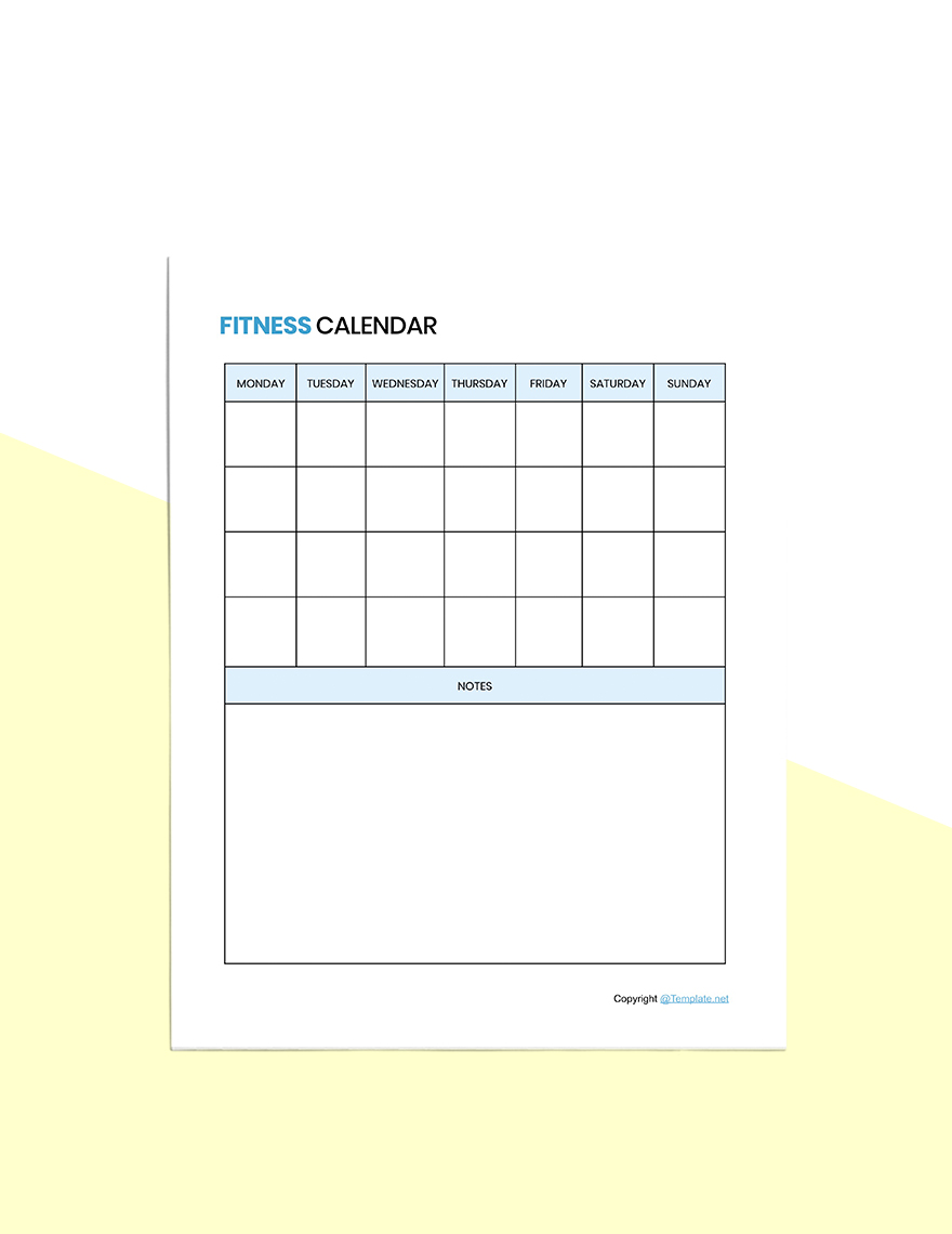 Basic Fitness Planner Template