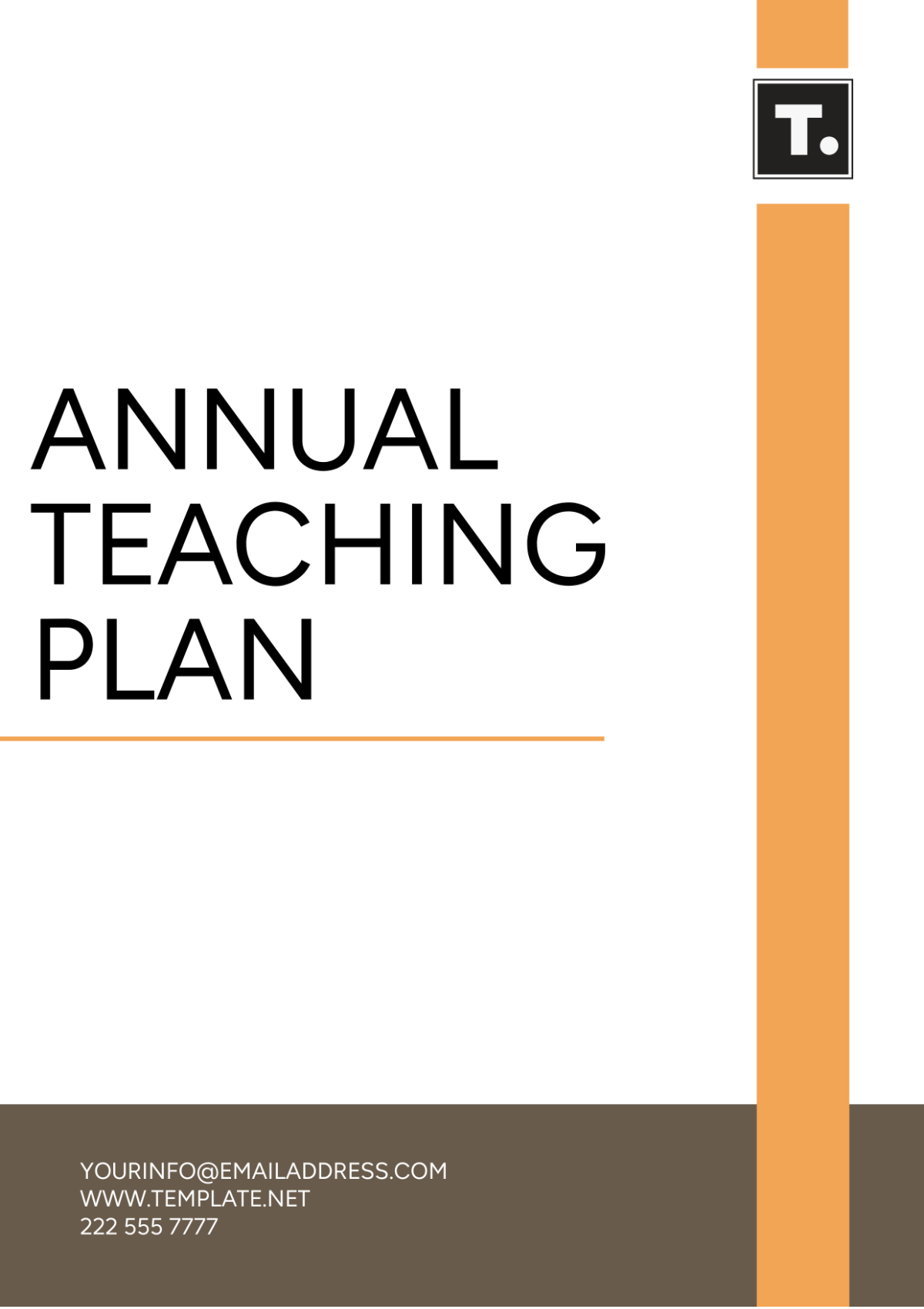 Free Annual Teaching Plan Template