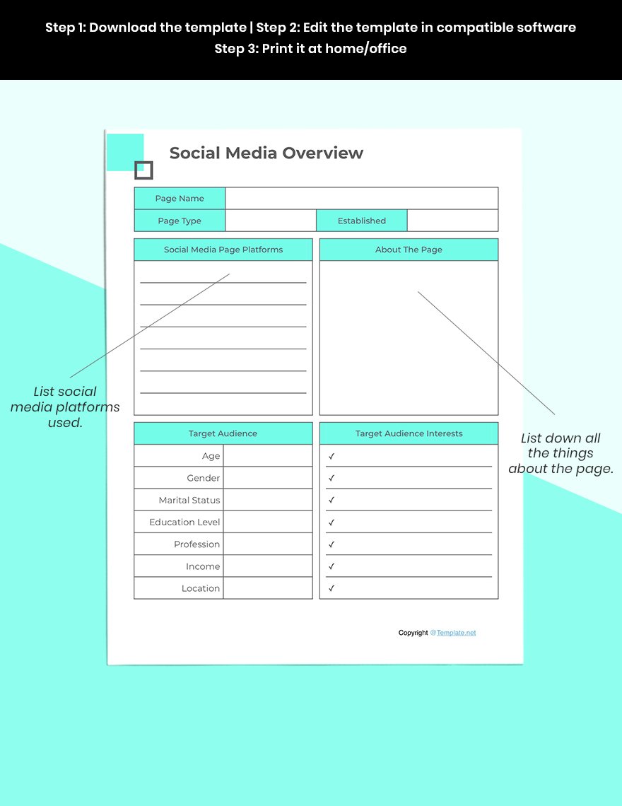 Simple Social Media Planner Printable