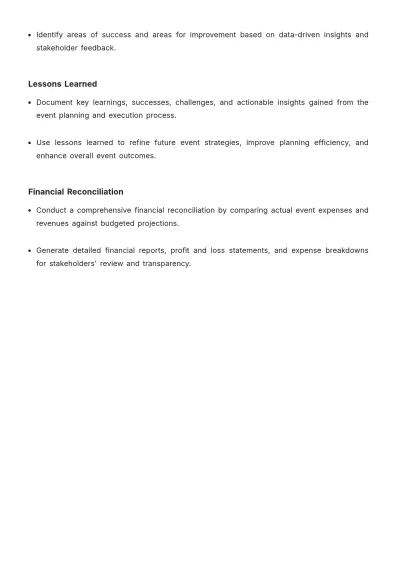 Free Event Work Plan Template to Edit Online