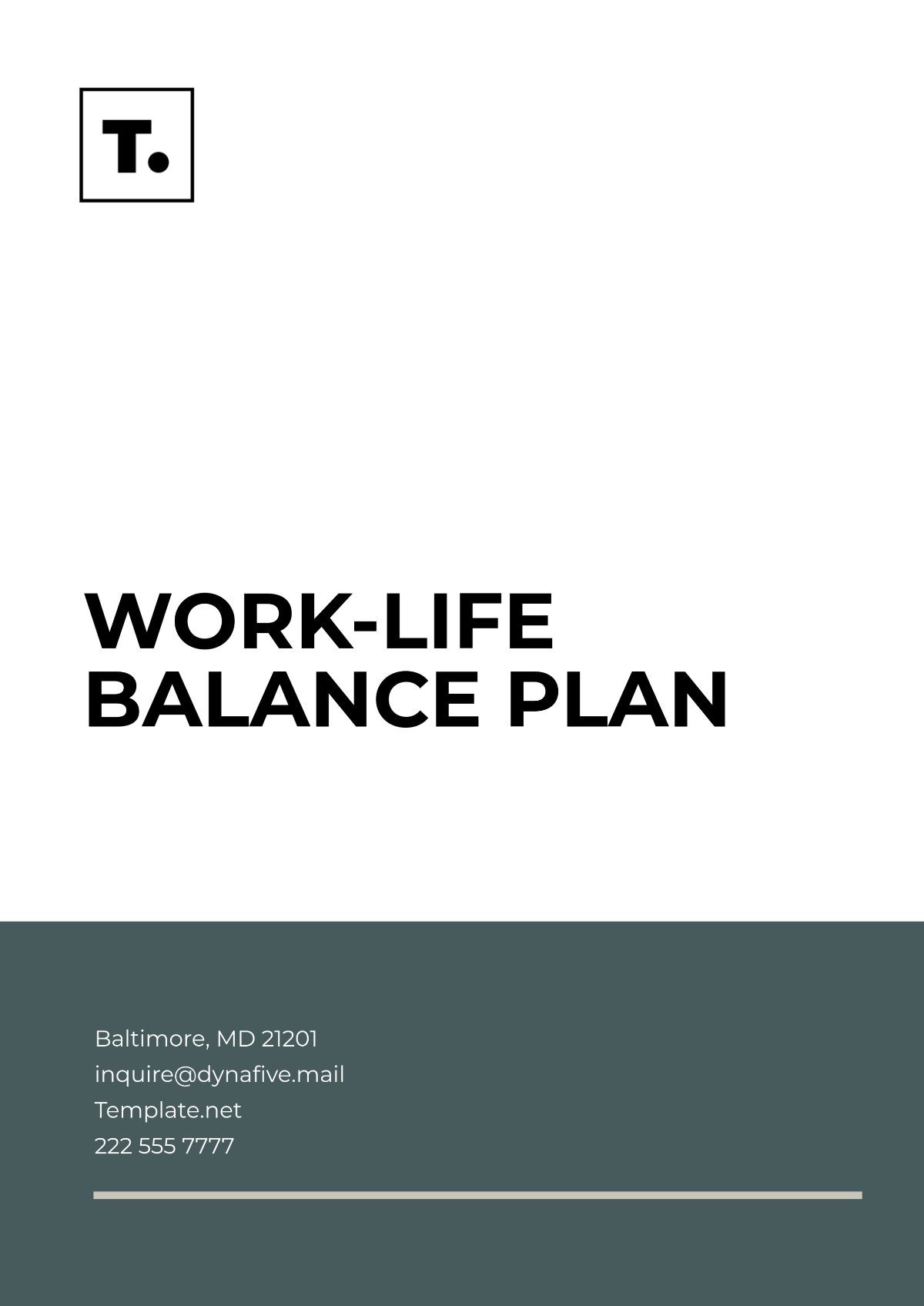 Work Life Balance Plan Template - Edit Online & Download