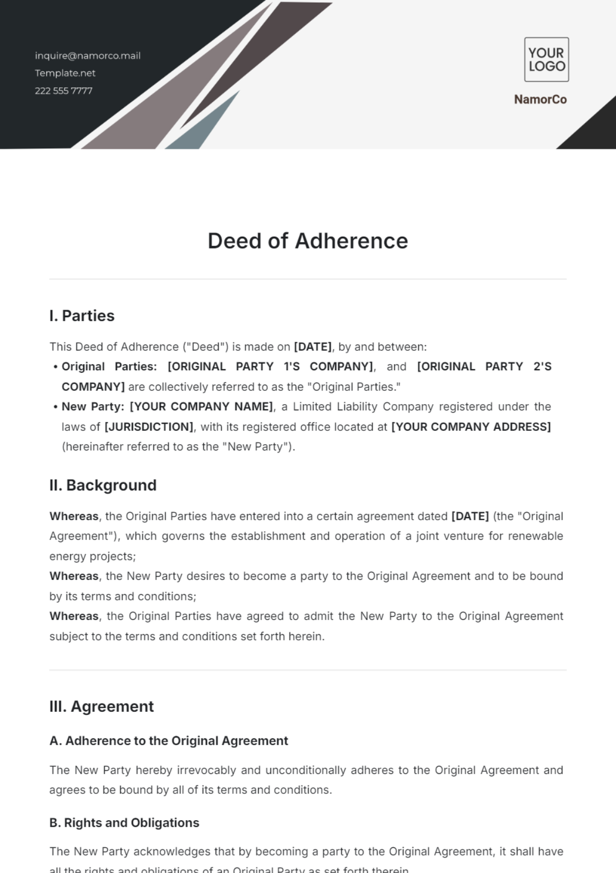 Free Cemetery Plot Deed Transfer Template - Edit Online & Download ...