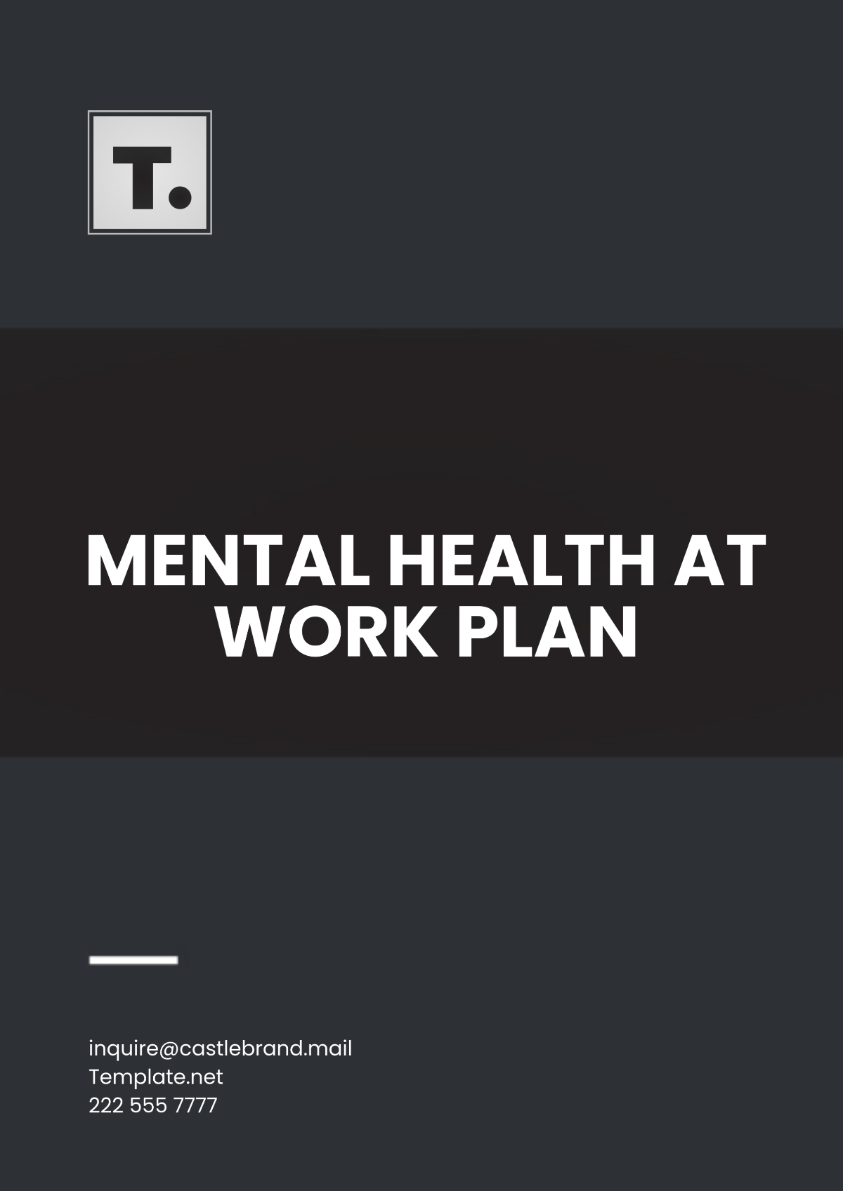 Mental Health At Work Plan Template - Edit Online & Download