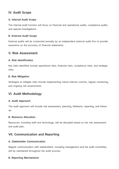 Free Audit Strategic Plan Template to Edit Online