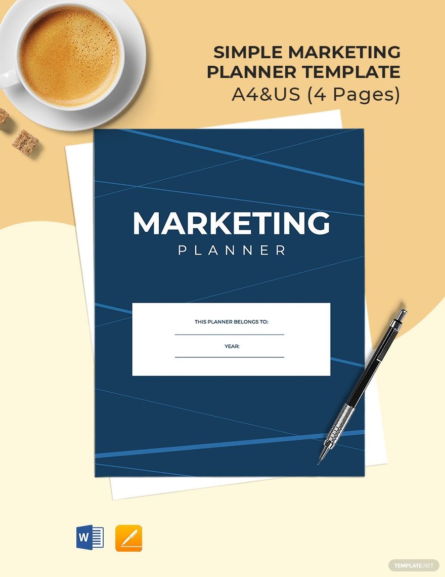 Simple Marketing Planner Template