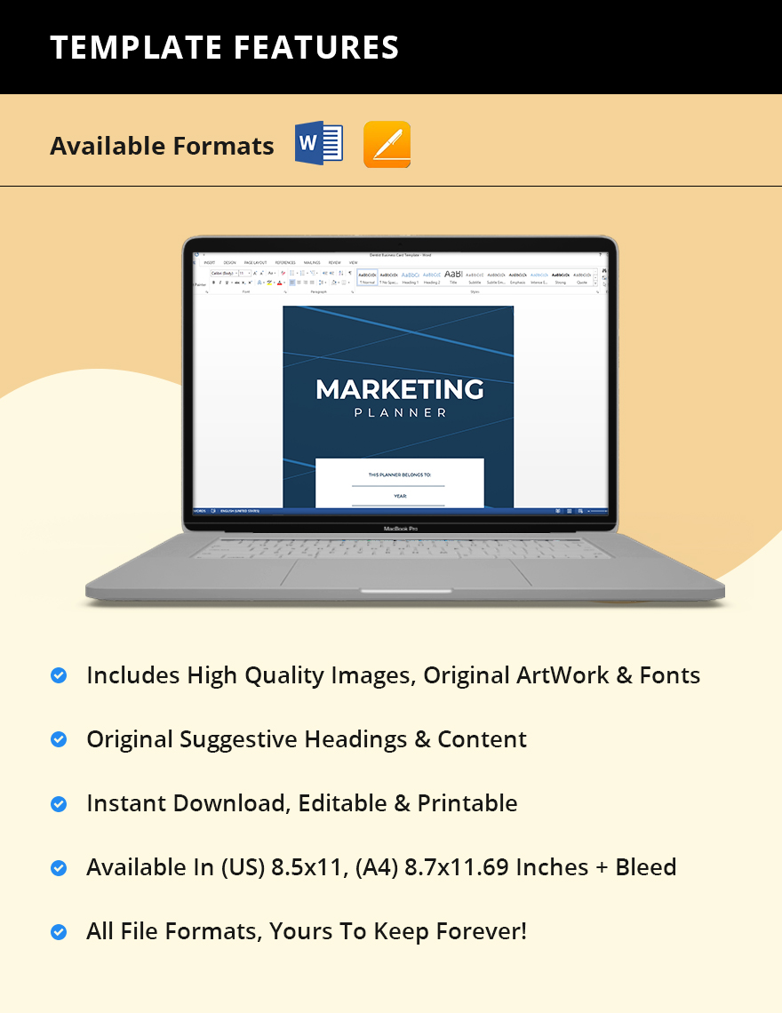 Simple Marketing Planner Template