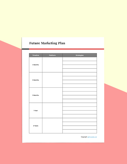 Basic Marketing Planner Template - Word, Apple Pages | Template.net