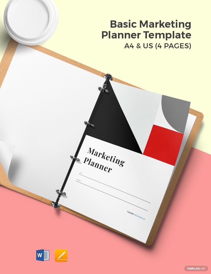 Basic Marketing Planner Template in Word, Google Docs, PDF, Apple Pages