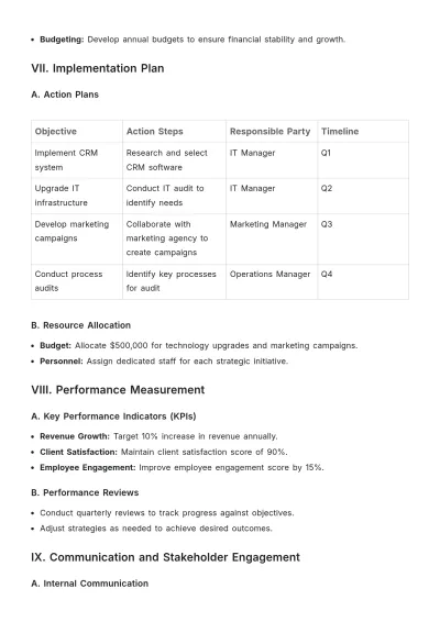 Free Law Firm Strategic Plan Template to Edit Online