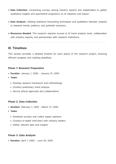 Free Research Work Plan Template to Edit Online