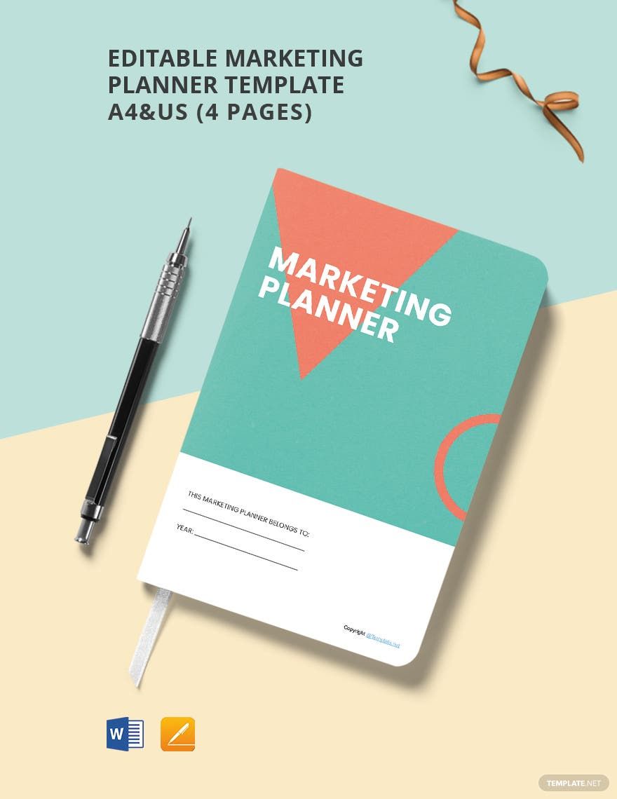 Editable Marketing Planner Template