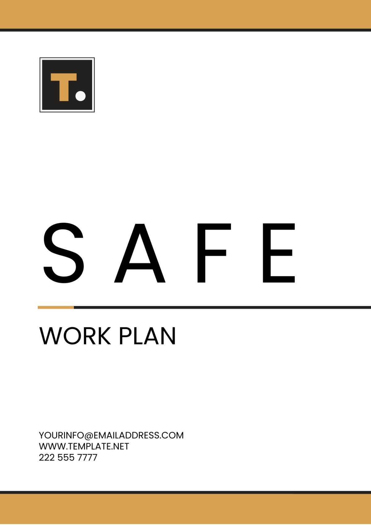 Safe Work Plan Template - Edit Online & Download Example | Template.net