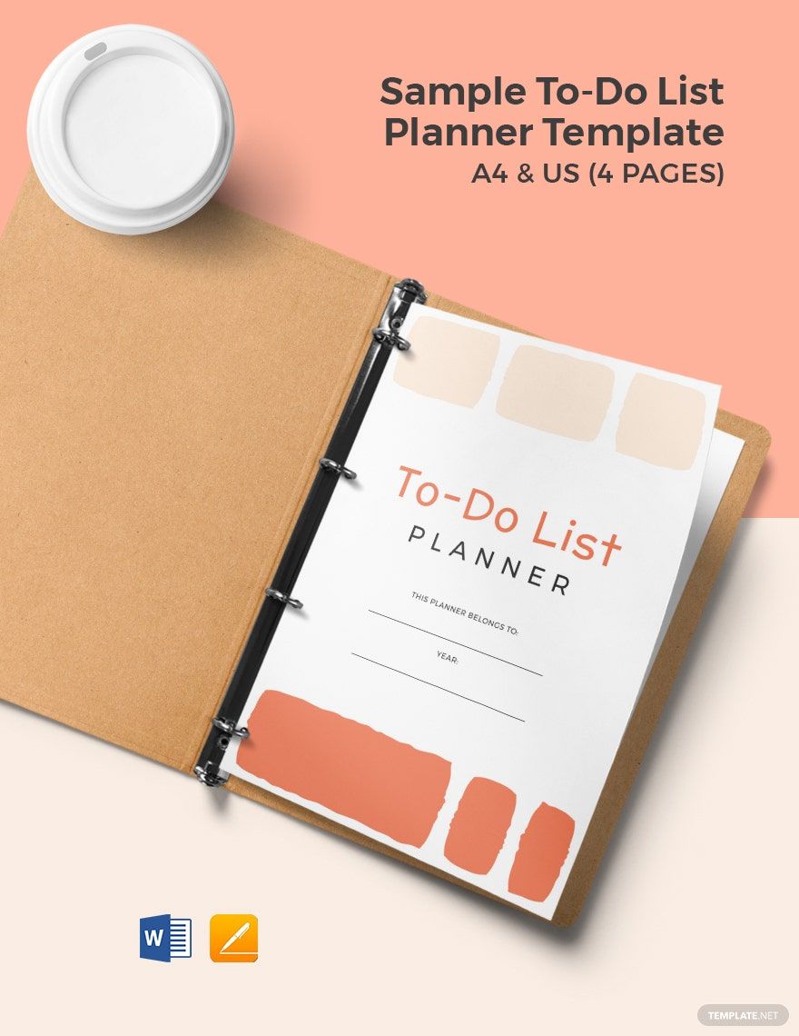 Sample To Do List Planner Template in Word, Google Docs, PDF, Apple Pages