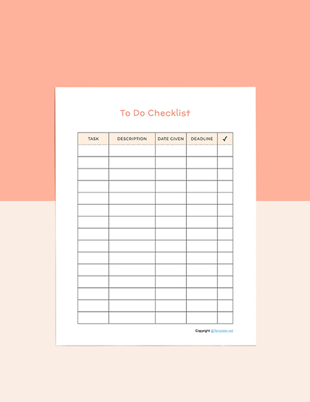 Sample To Do List Planner Template - Word, Apple Pages | Template.net