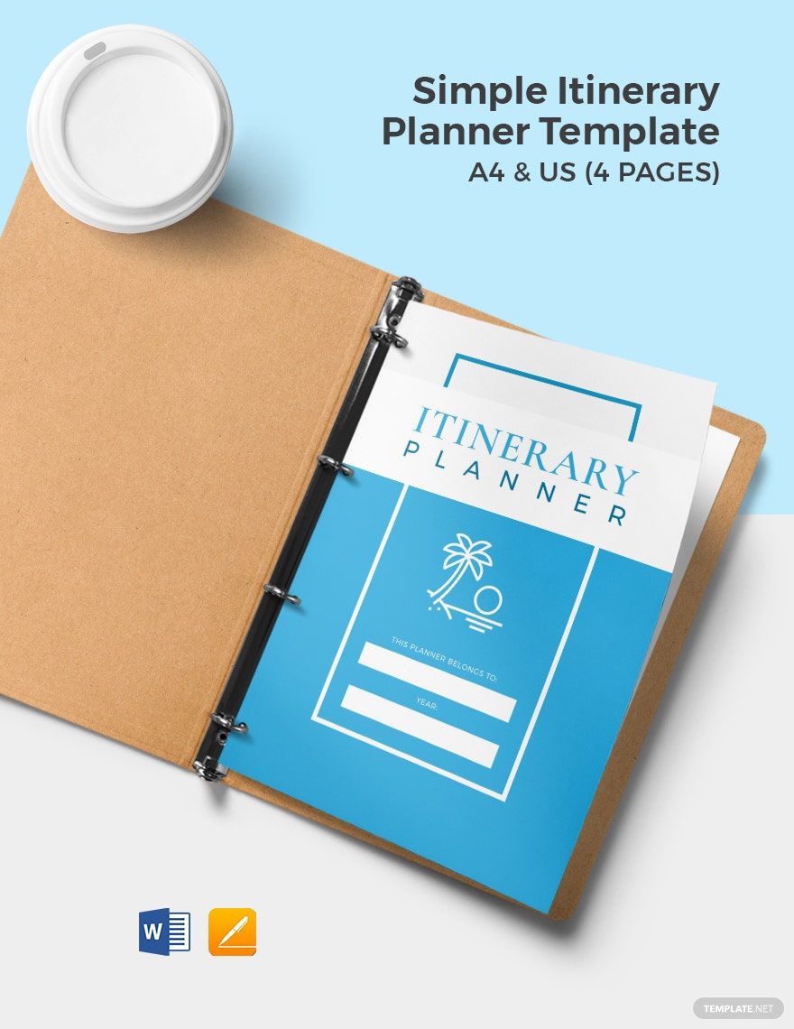 Free Simple Itinerary Planner Template