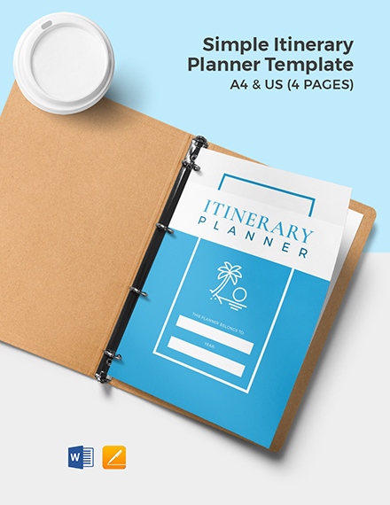 5+ FREE Itinerary Planner Templates - Word (DOC) | Apple Pages ...