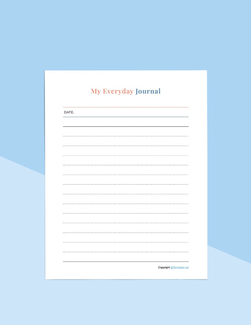 Editable Journal Planner Template