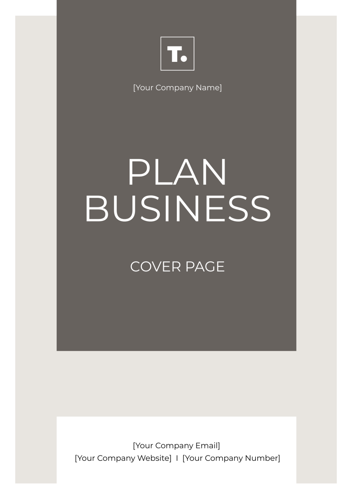 Plan Business Cover Page