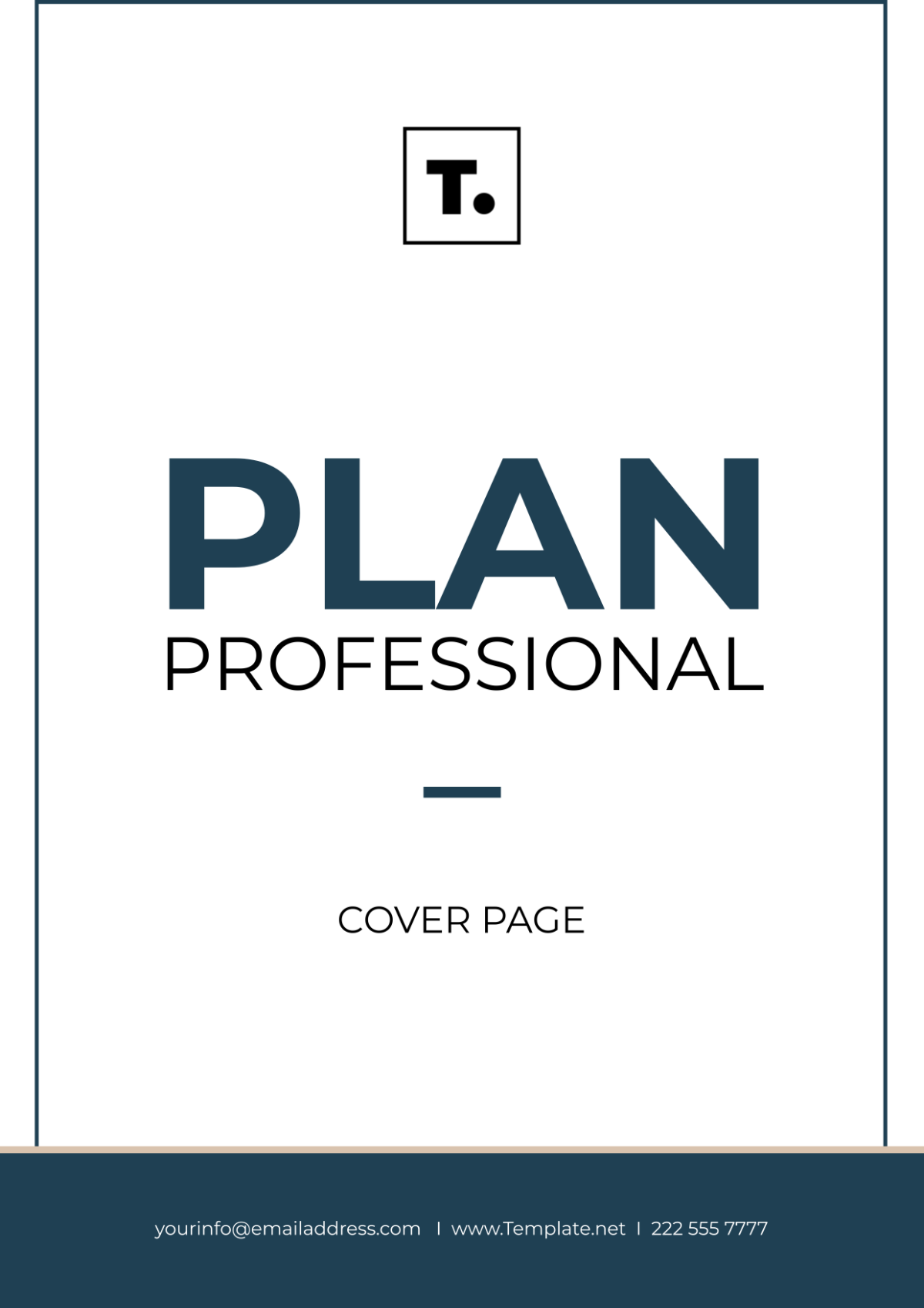 Plan Professional Cover Page Template