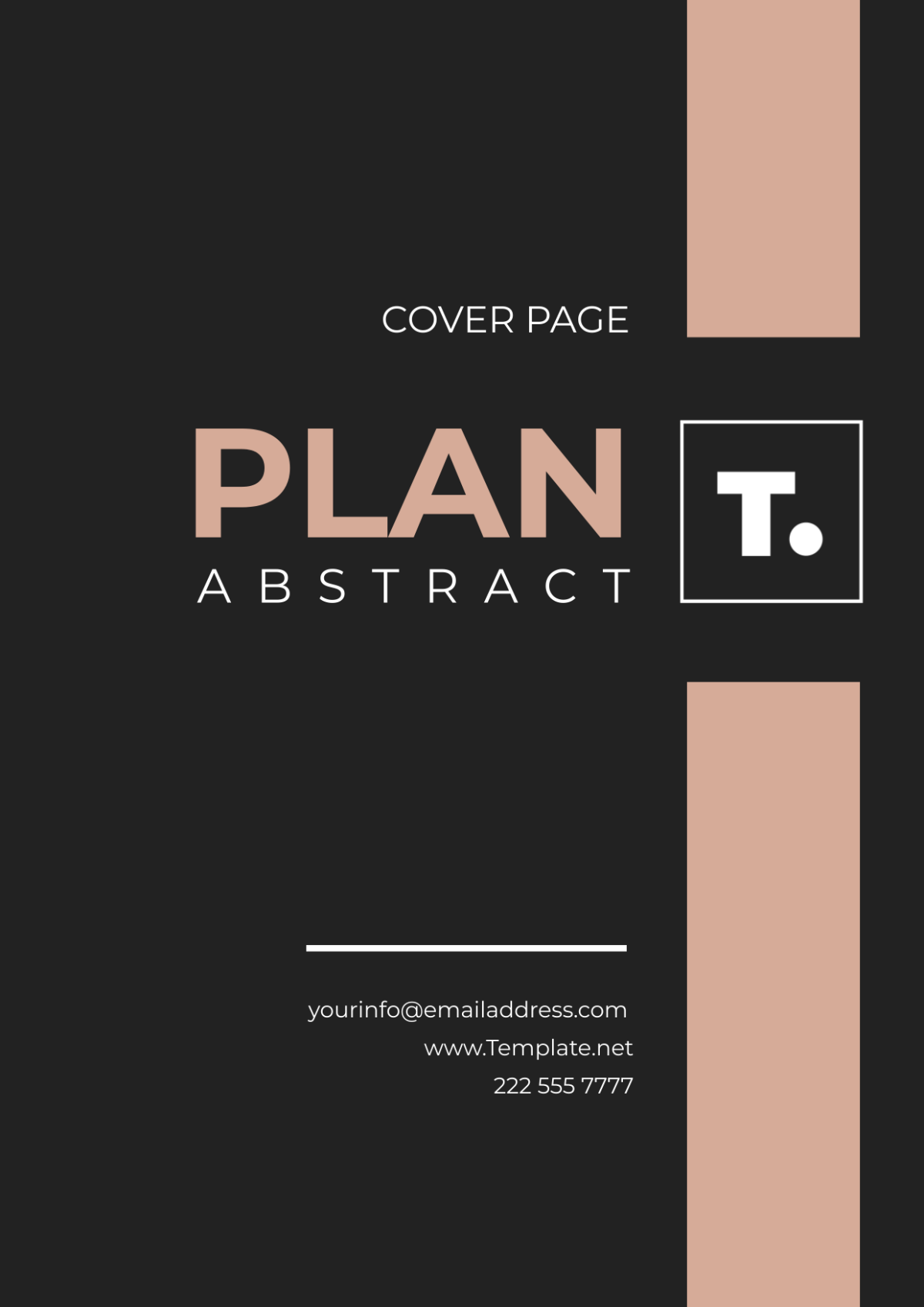 Plan Abstract Cover Page Template
