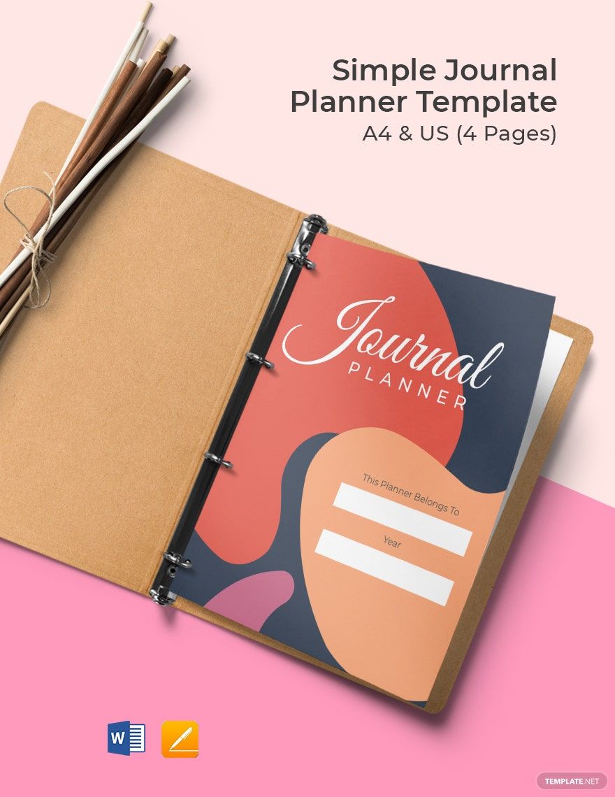 Simple Journal Planner Template