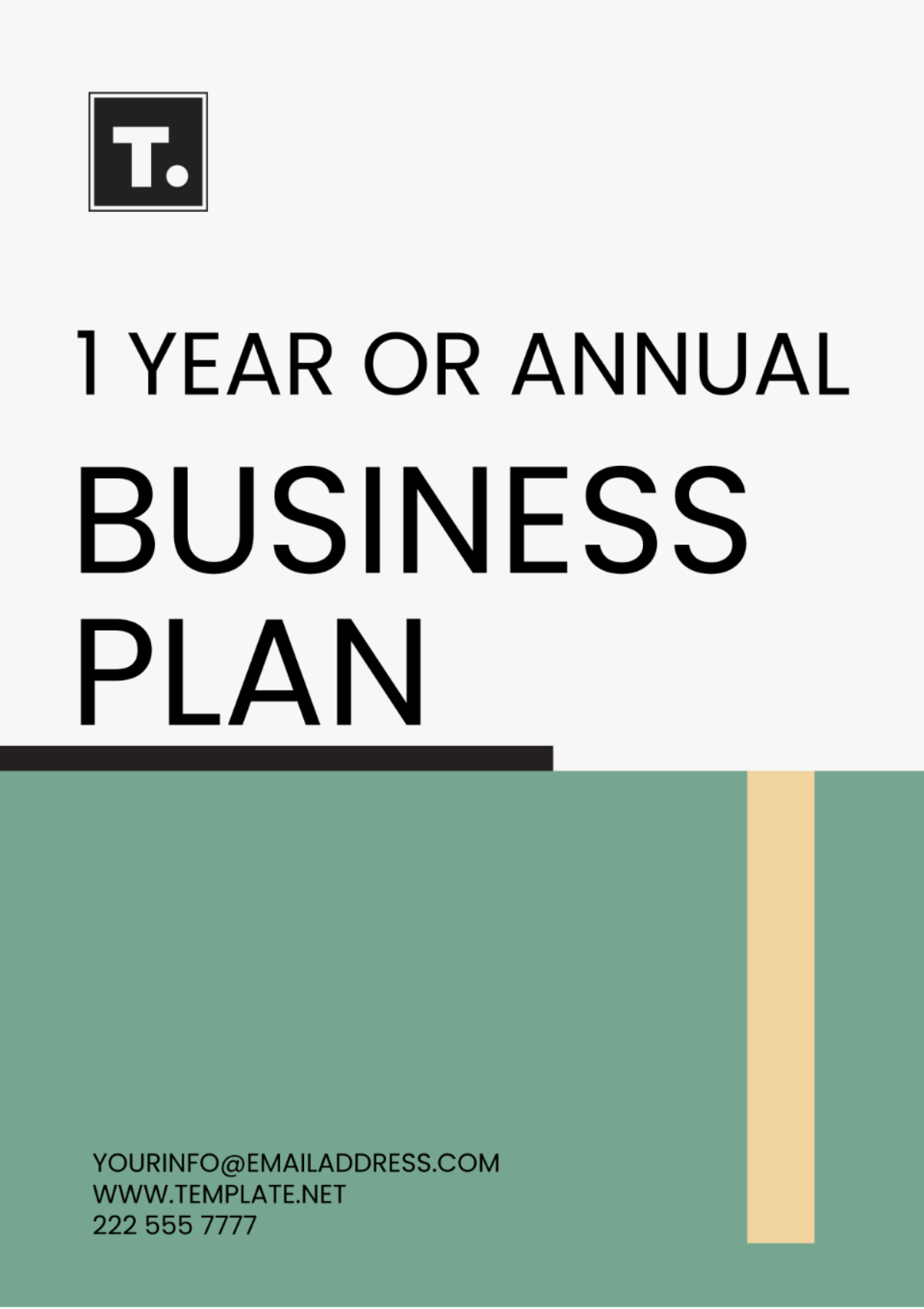 Free 1 Year Or Annual Business Plan Template