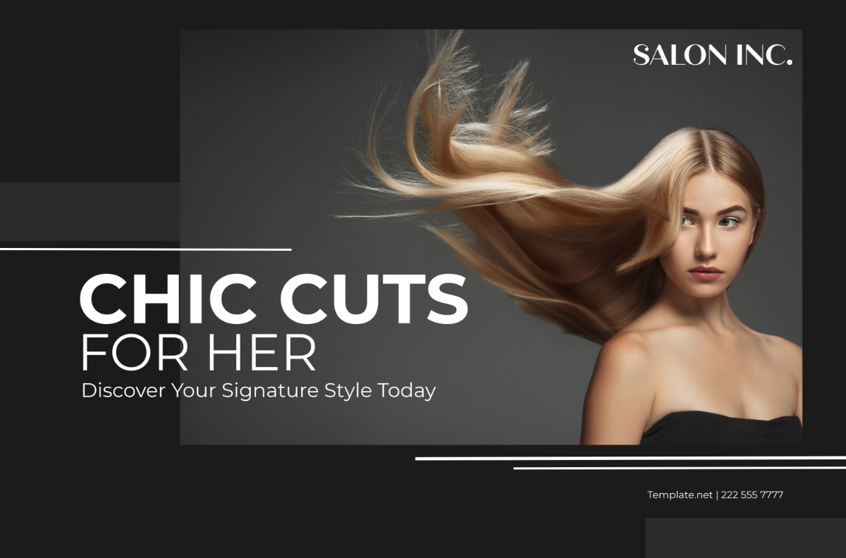 Salon Hair Stylist Women's Cuts Banner