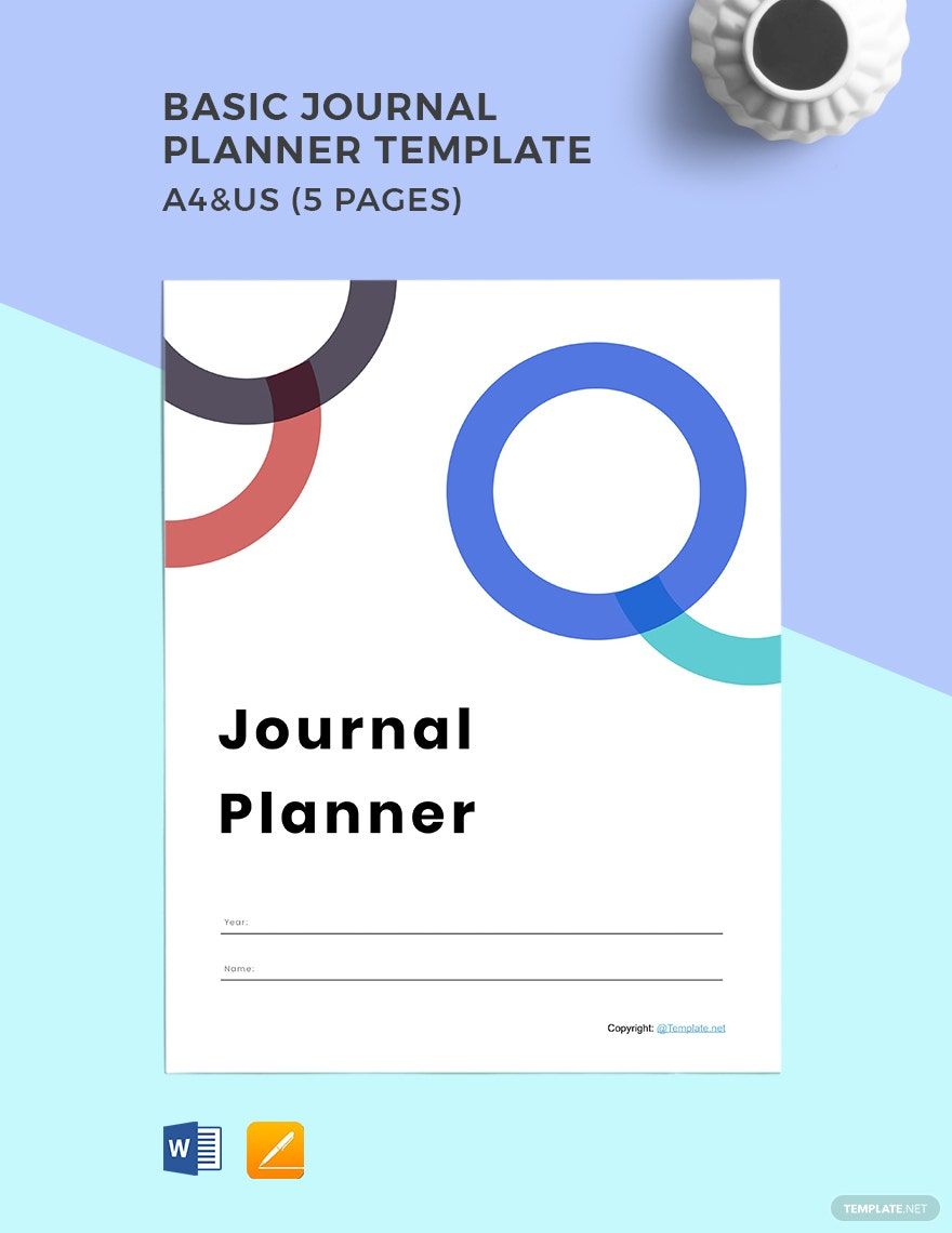 Basic Journal Planner Template in Word, Google Docs, PDF, Apple Pages