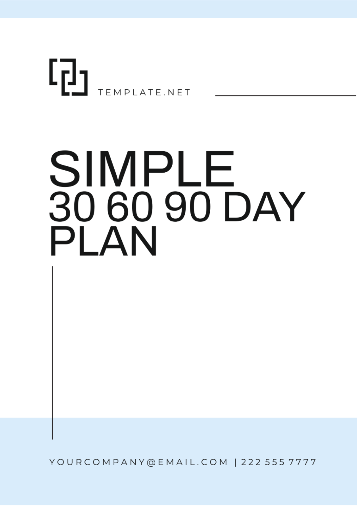 Simple 30 60 90 Day Plan Template - Edit Online & Download