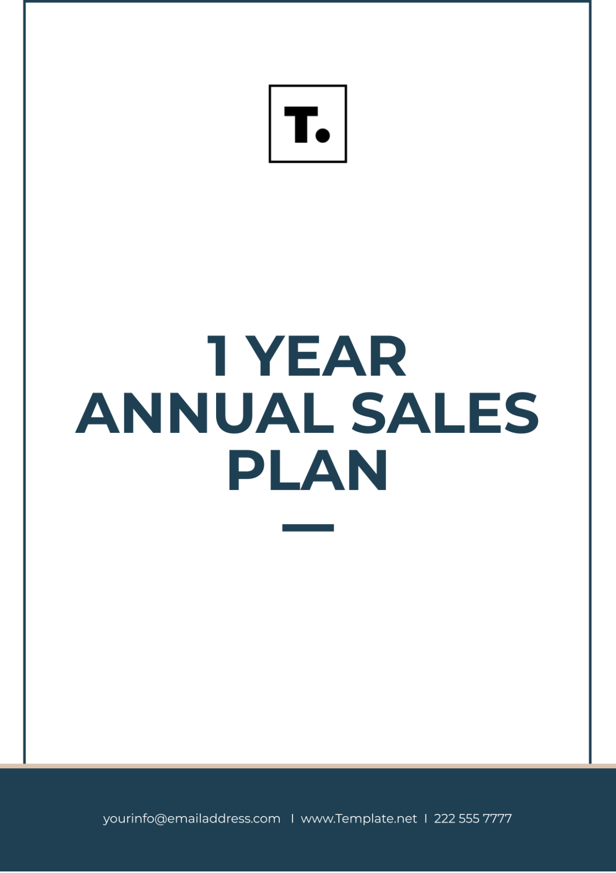 Free 1 Year Annual Sales Plan Template