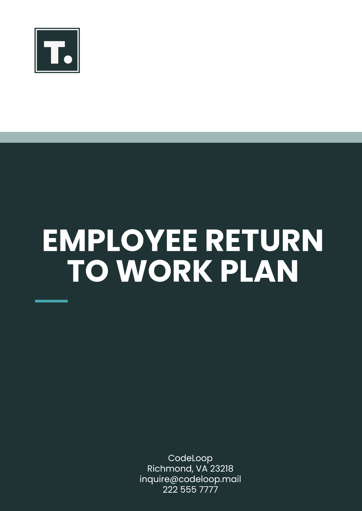 Employee Return To Work Plan Template - Edit Online & Download