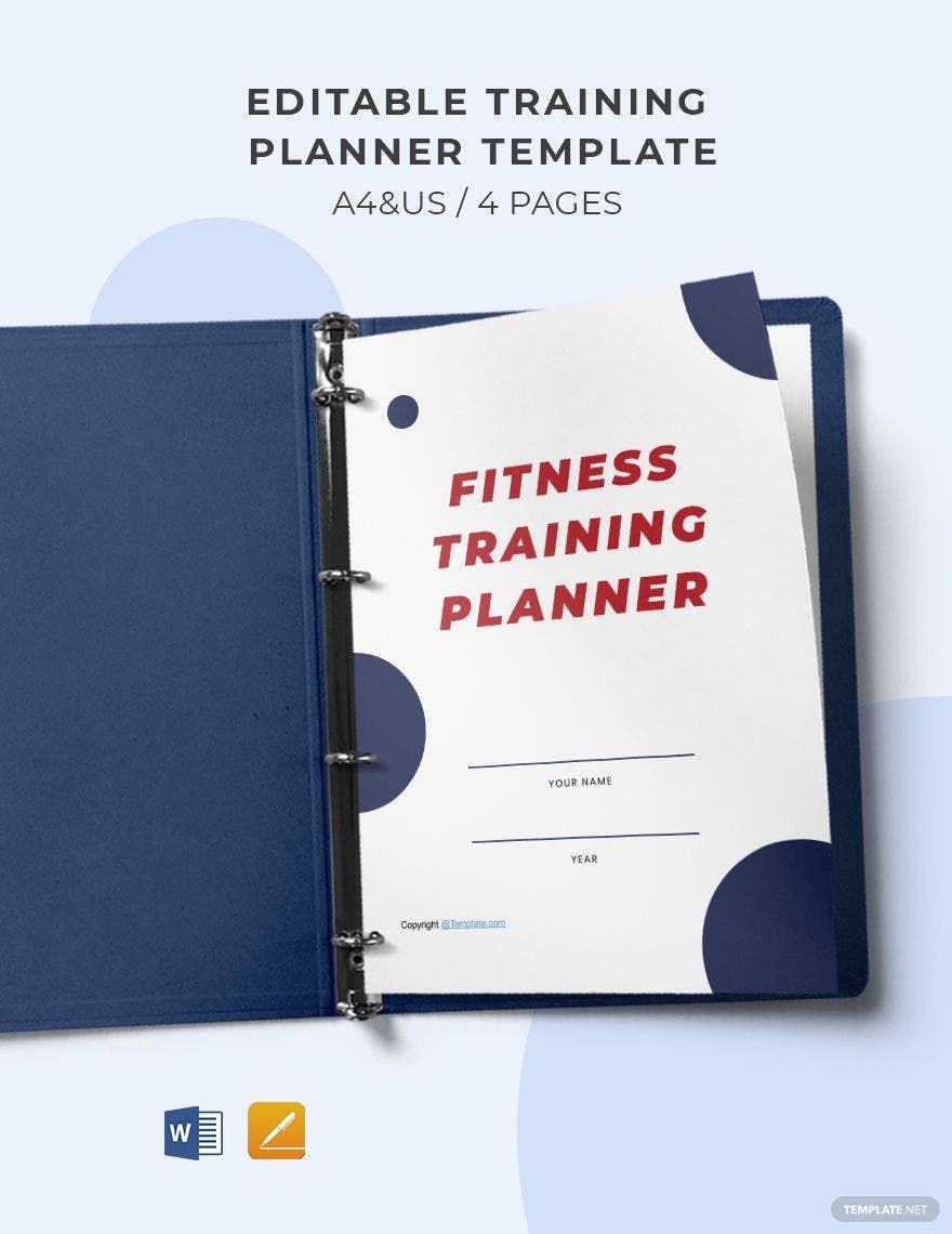 Editable Training Planner Template