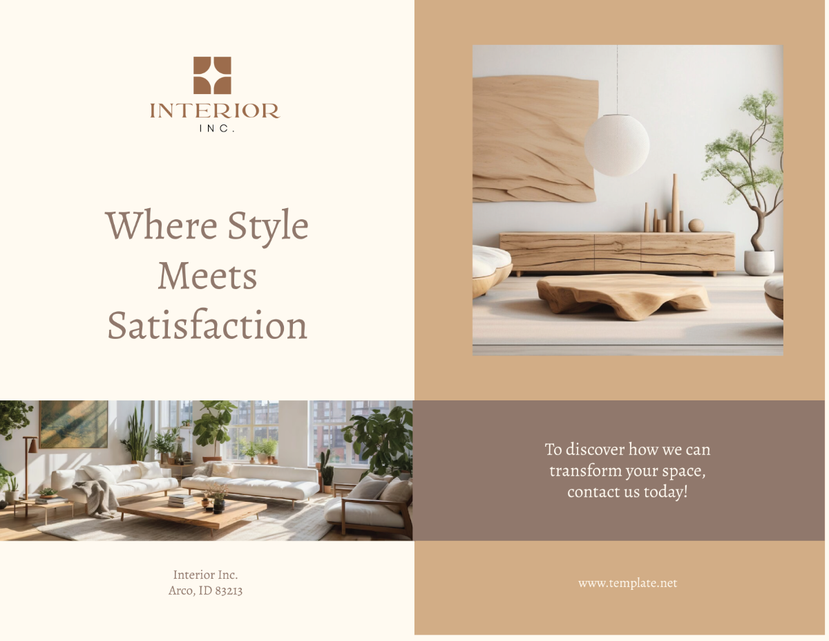 Interior Design Bi-fold Brochure