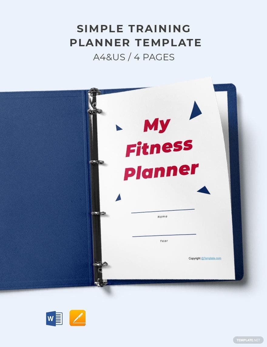 Free Simple Training Planner Template