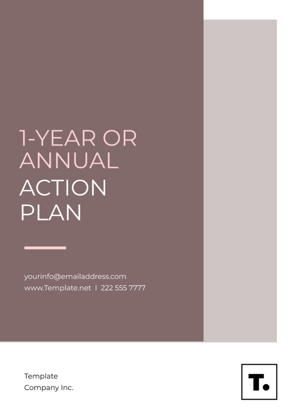 Free 1-Year Or Annual Action Plan Template