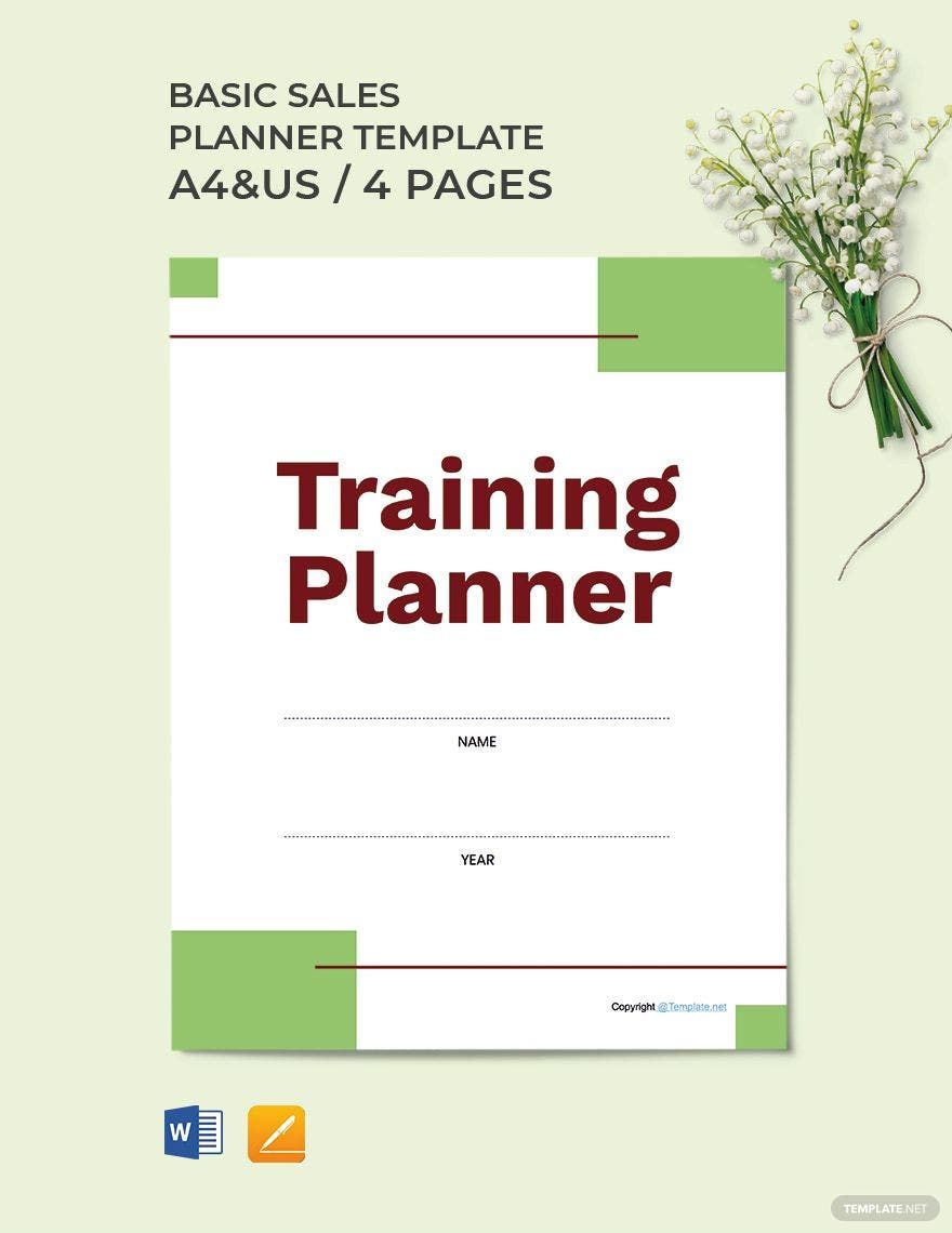 Sample Training Planner Template