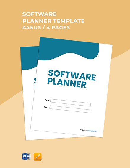 Simple Software planner template